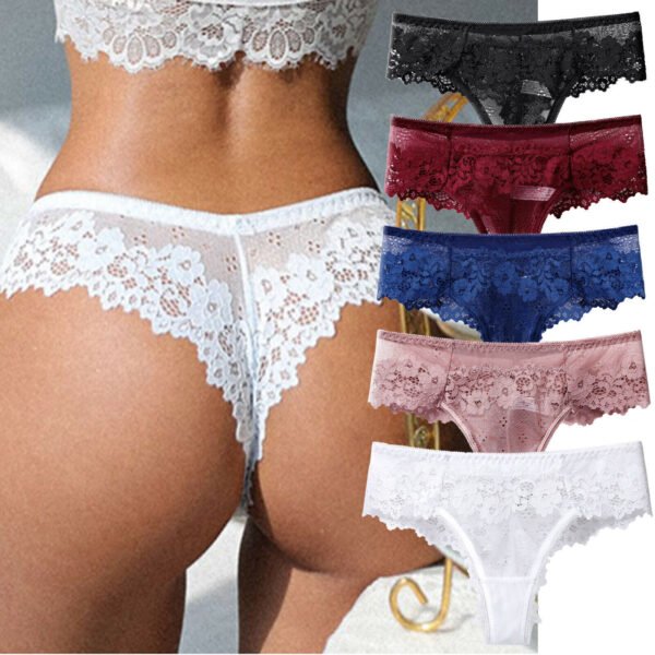 Beautiful Low Waist Thong Panties Pack (of 5) - Image 3