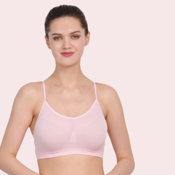 Blush Comfort Light Pink Bra - Non-Padded ( Pk-2) - Image 2