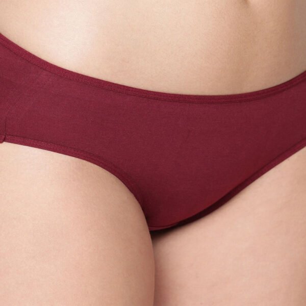 Comfy  Baubelle Women's Best Fitting Plus Size Maroon Cotton Panties(Pkt of 2) - Image 5