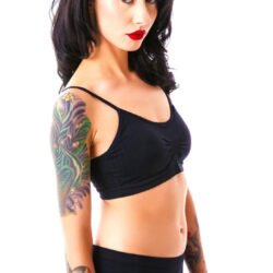 Sporty Spaghetti Strap Sports Bra Matching Boyshort - Image 3