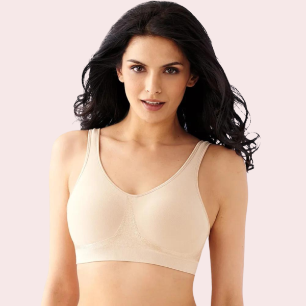 Beige Women's Ultimate Sports Bra for Yoga & Gym - Image 2