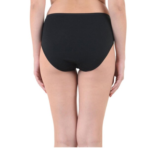 Comfy Baubelle Just My Size Women's Plus Size Tagless Black Cotton Panties(Pkt of 2) - Image 3