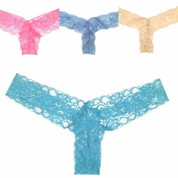 2 pack Stretch lace sexy thong panties - Image 5