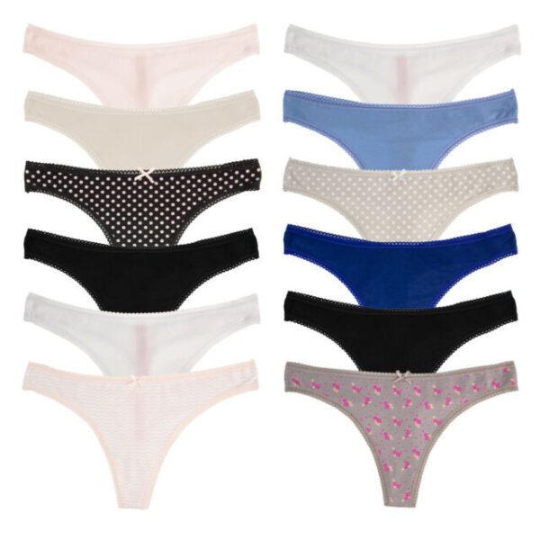 3 PACK PURE COTTON THONG PANTIES - Image 2