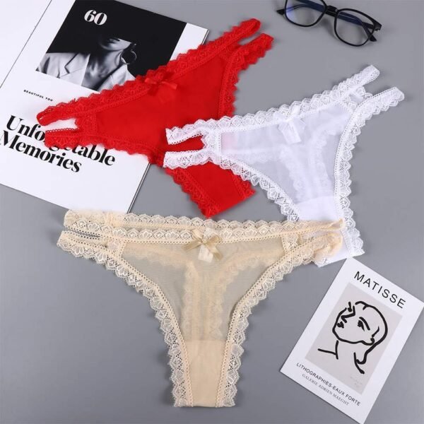 Women's Hollow Lace Thongs Brief Underwear - Image 3