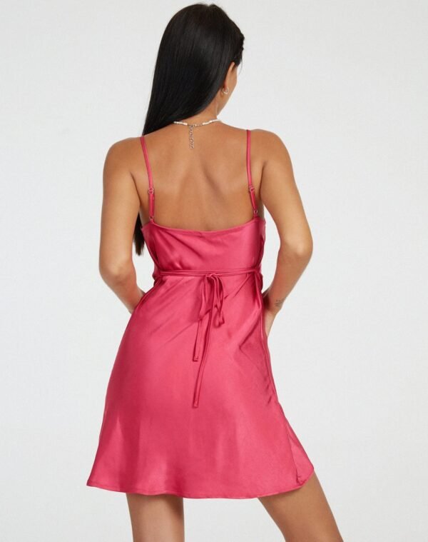 Sensual Satin Elegance Partywear Dress - Image 4