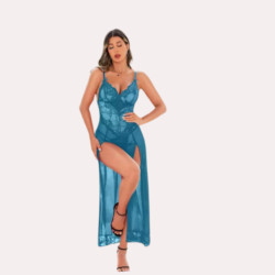 Chic Women's Babydoll Lingerie in Blue - Image 2