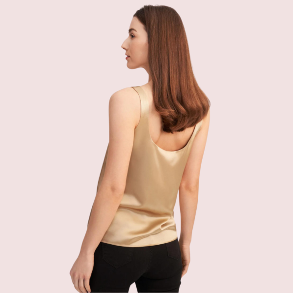 Luxury Spaghetti Strap Silk Camisole Tank Top - Image 5