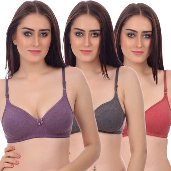 Soft & Cozy Cotton Bra-Pk Of 3 - Image 2