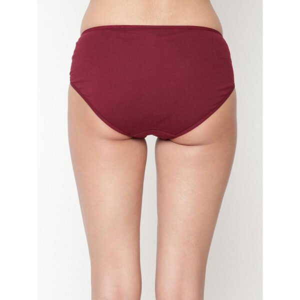 Comfy  Baubelle Women's Best Fitting Plus Size Maroon Cotton Panties(Pkt of 2) - Image 4