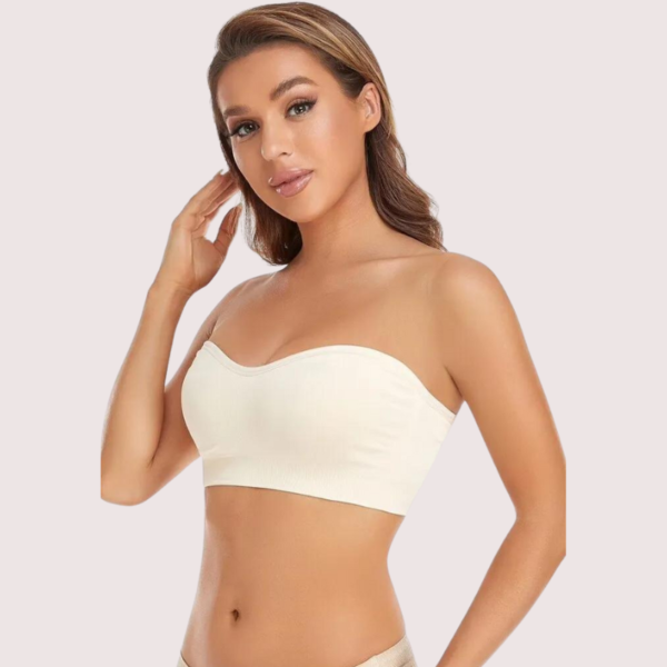 Sexy White Tube Bandeau Bra Top - Image 4