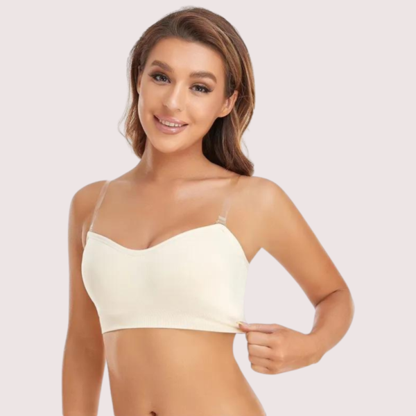 Sexy White Tube Bandeau Bra Top - Image 3