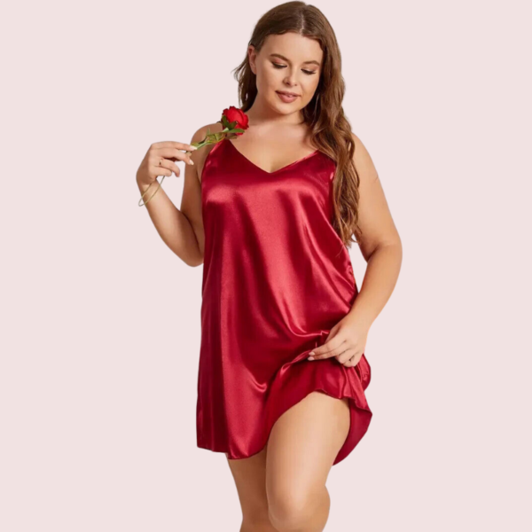 Criss Cross Back Elegant Nightdress in 4XL &  5XL Size - Image 4