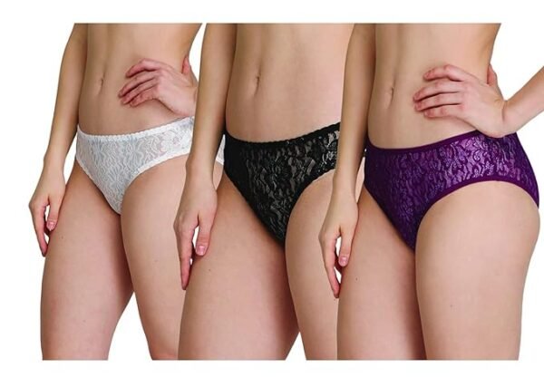 Women's Low Waist Lace Panty Trio - Pack of 3 - Image 2