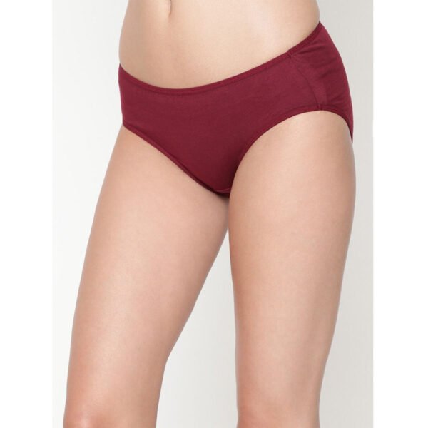 Comfy  Baubelle Women's Best Fitting Plus Size Maroon Cotton Panties(Pkt of 2) - Image 3