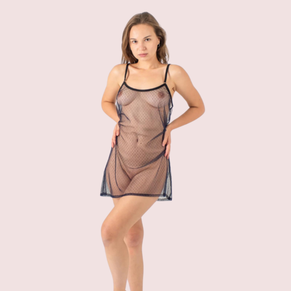 Plus Size Sheer See-Through Babydoll Night Dress - Image 5