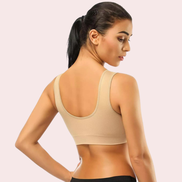 Beige Women's Ultimate Sports Bra for Yoga & Gym - Image 4