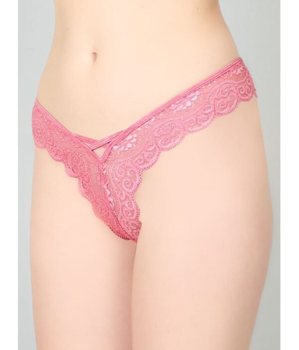 Pink Lace Design Women’s Thongs ( Pack of 1 ) - Image 3