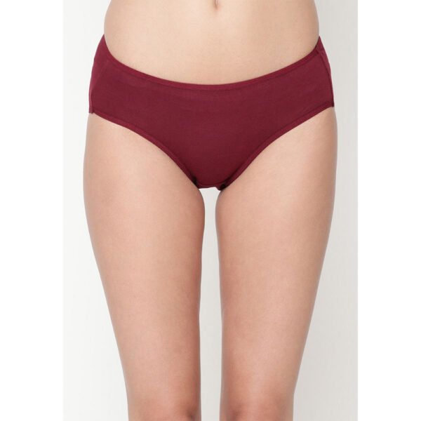 Comfy  Baubelle Women's Best Fitting Plus Size Maroon Cotton Panties(Pkt of 2) - Image 2