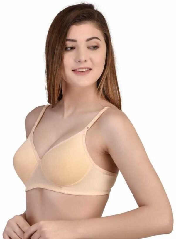 Women Beige Full Coverage Lightly Padded Bra - Image 4