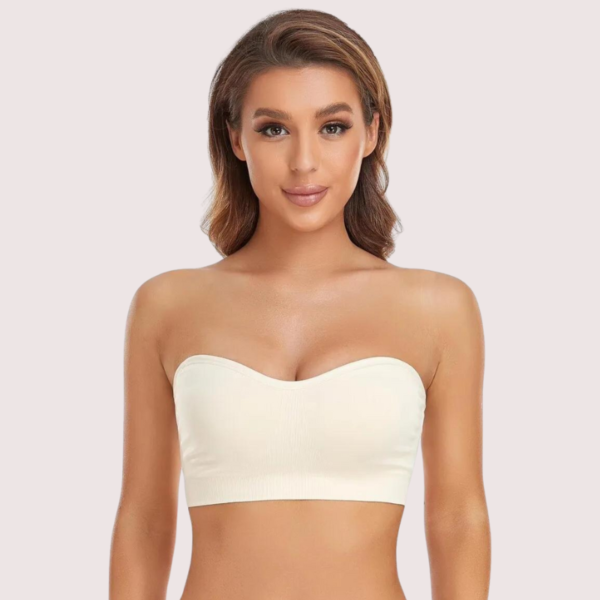 Sexy White Tube Bandeau Bra Top - Image 2